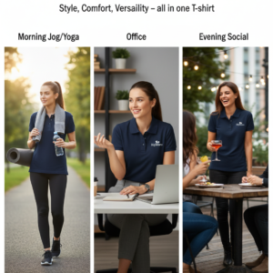 Dark  Navy Blue colour Polo t-shirt