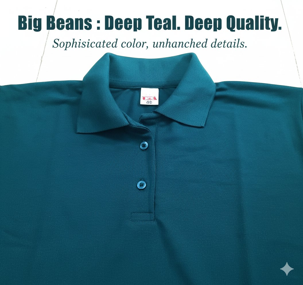 Deep Teal/Peacock Green Polo T-shirt