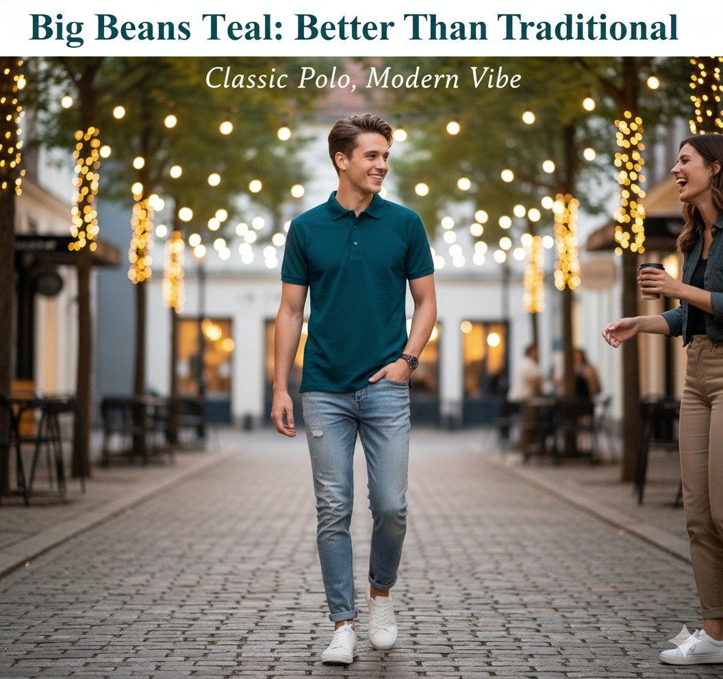 Deep Teal/Peacock Green Polo T-shirt